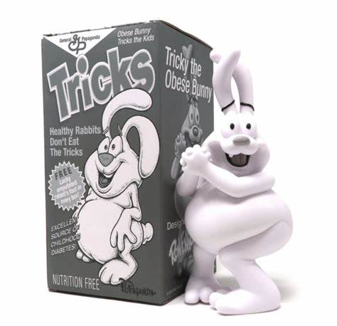 Ron English Tricky the Obese Rabbit Monotone